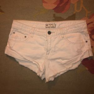 White free people shorts